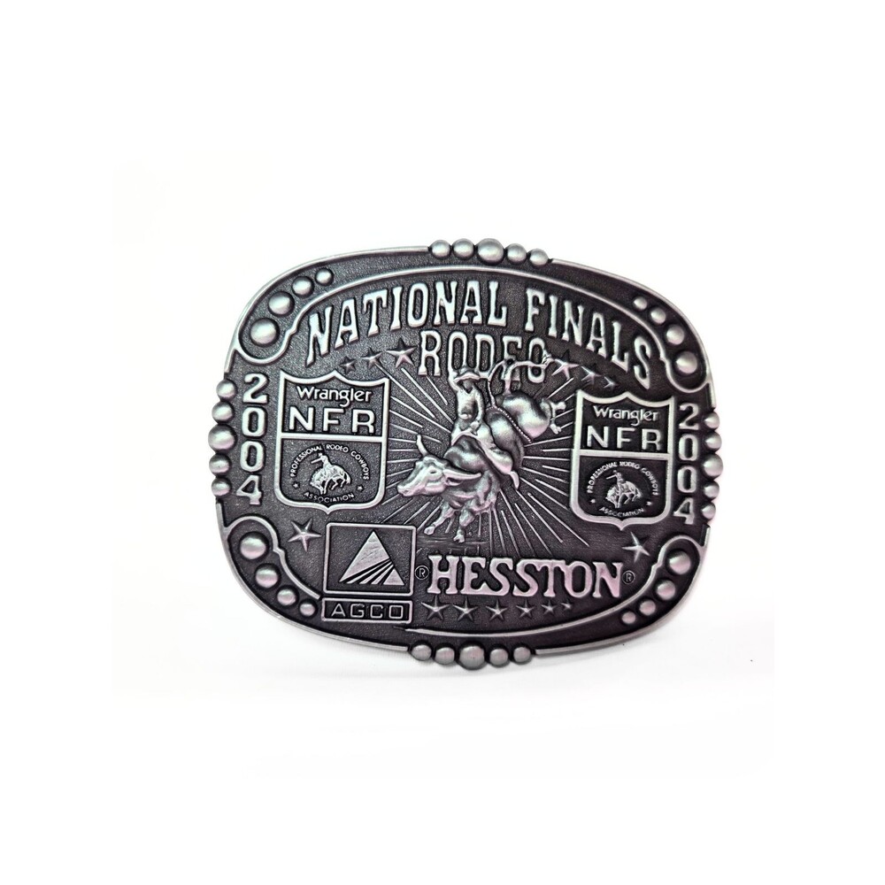 Hesston 2004 Wrangler NFR National Finals Rodeo Commemorative Belt Buckle AGCO